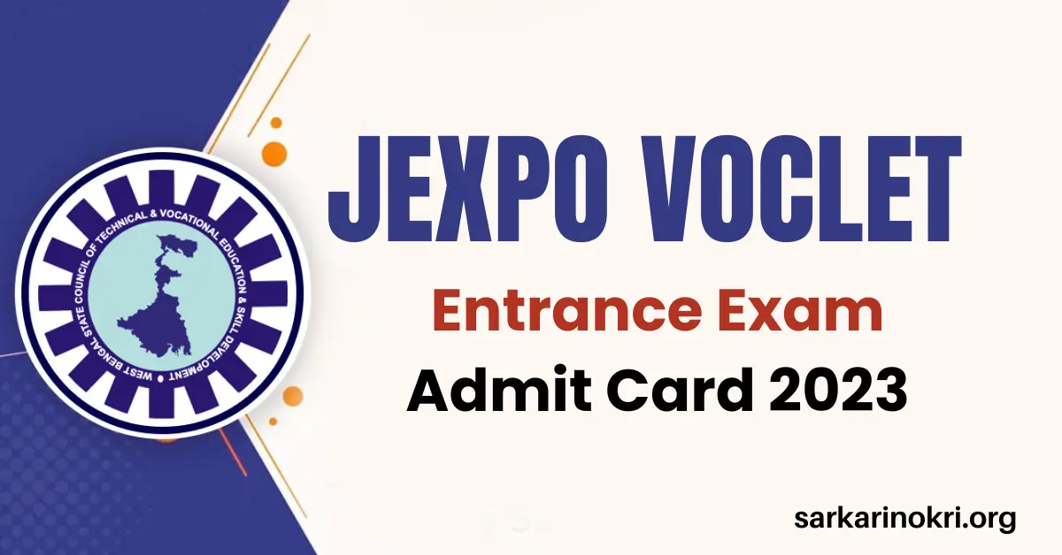 JEXPO VOCLET Admit Card 2023 Download