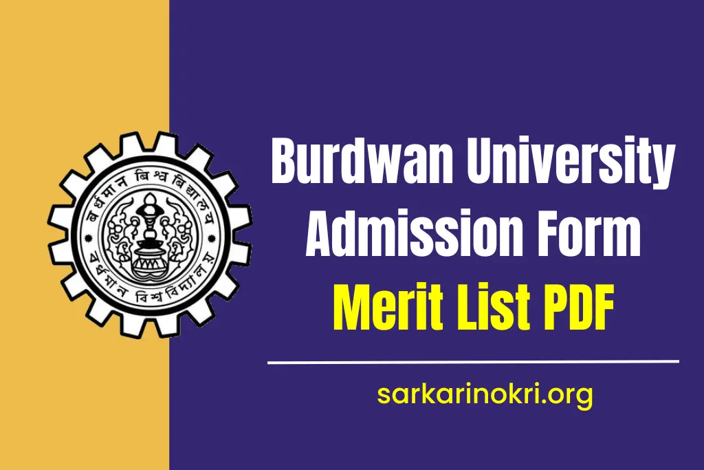 Burdwan University UG PG Merit List 2023
