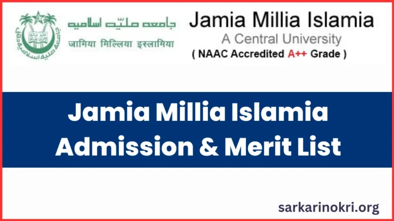 Jamia Millia Islamia Merit List 2023 Check