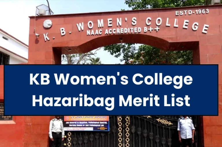 KB Womens College Hazaribagh Merit List 2024