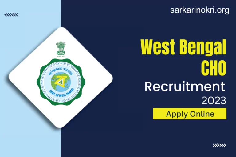 West Bengal Community Health Officer Recruitment 2023