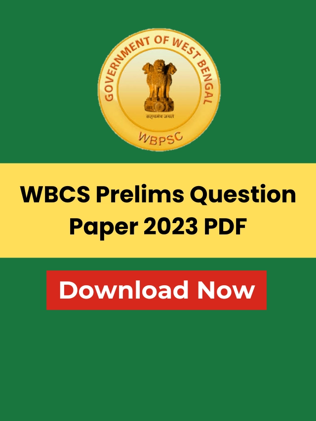 WBCS Prelims Question Paper with Answer 2023 PDF