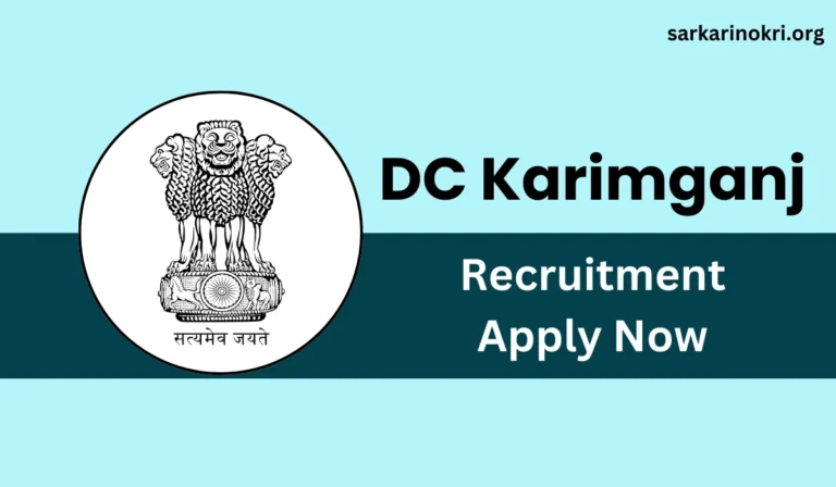 DC Karimganj Amin Vacancy 2024