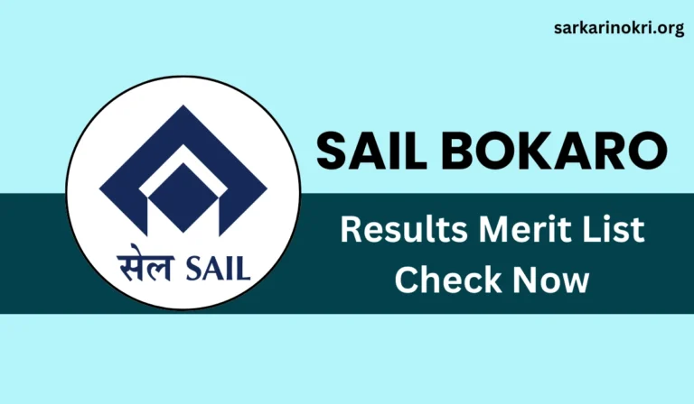 SAIL Bokaro Steel Plant Result 2024