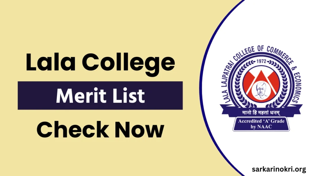 Lala Lajpat Rai College Merit List 2024