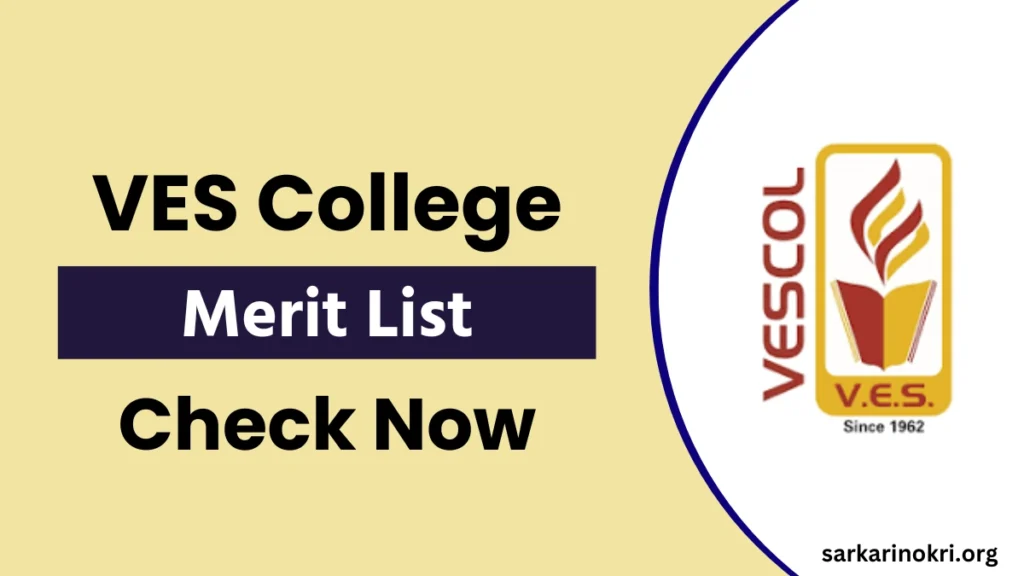VES College Merit List 2024