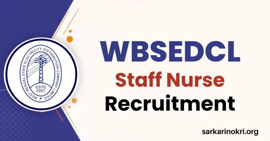 WBSEDCL Nurse Recruitment 2024